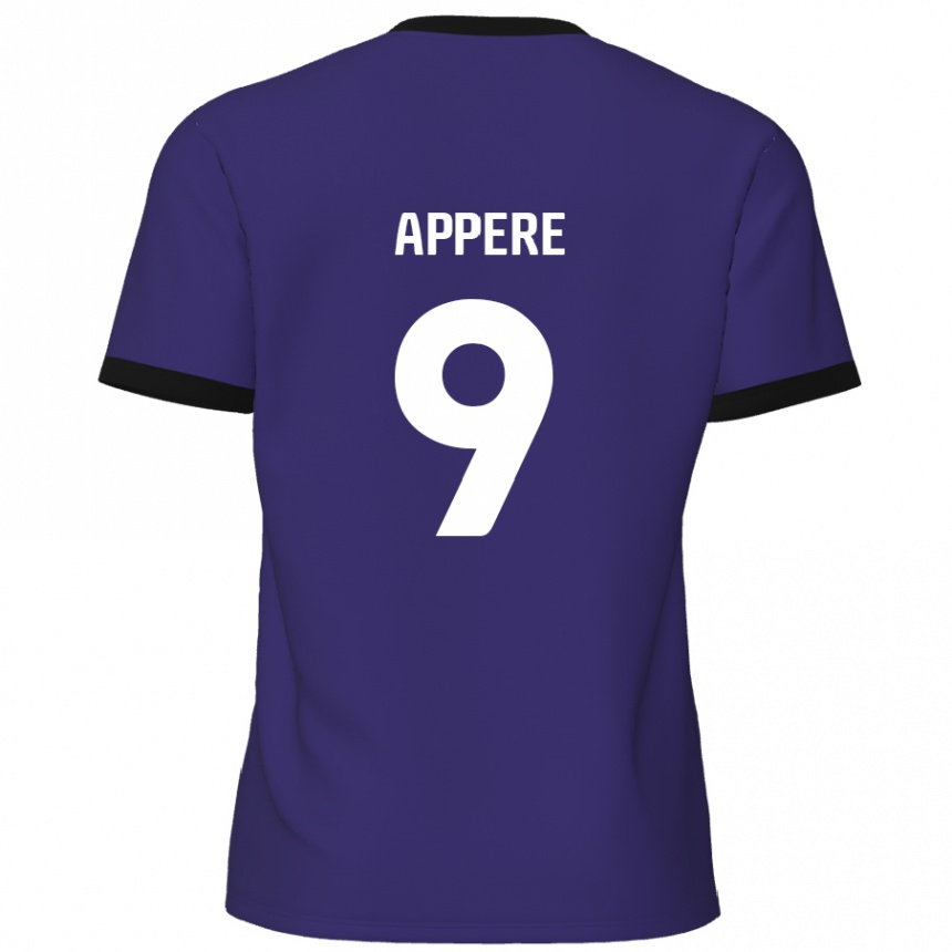 Enfant Football Maillot Louis Appéré #9 Violet Tenues Extérieur 2024/25