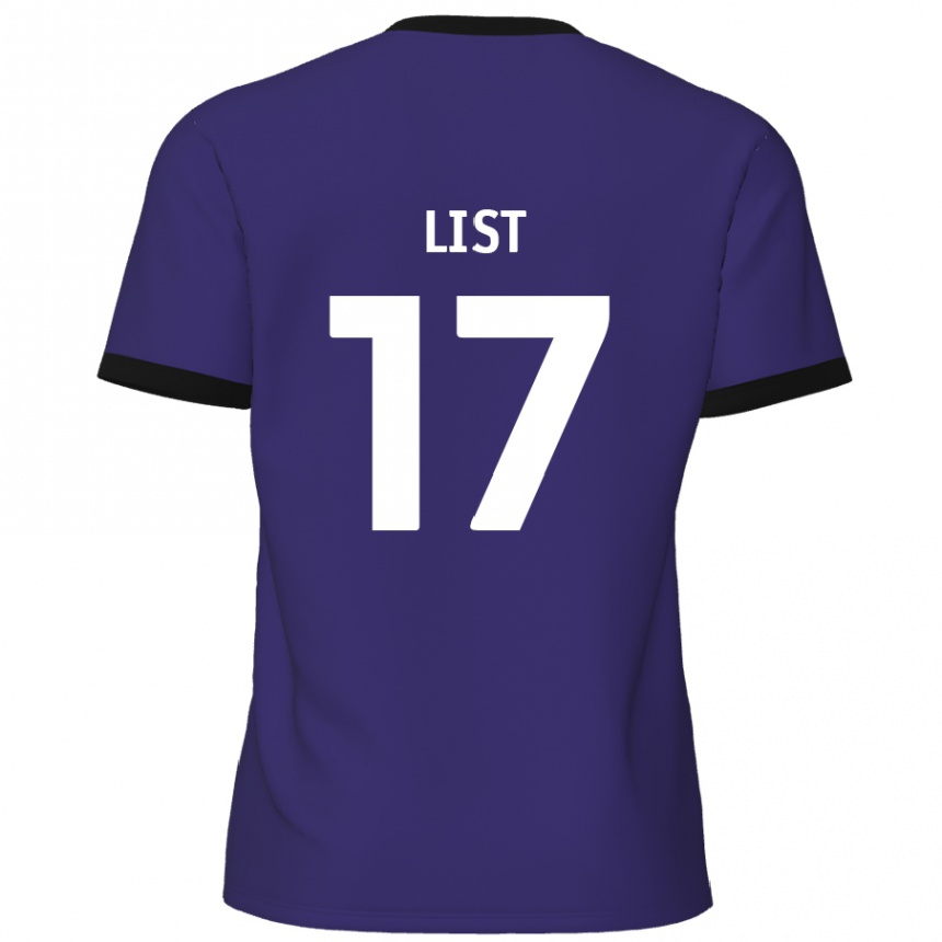 Enfant Football Maillot Elliott List #17 Violet Tenues Extérieur 2024/25