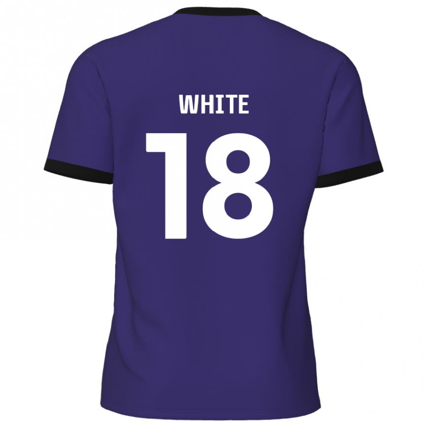 Enfant Football Maillot Harvey White #18 Violet Tenues Extérieur 2024/25