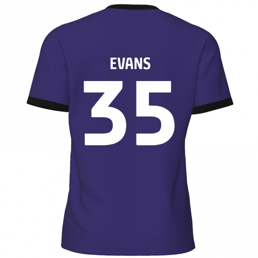 Enfant Football Maillot Makise Evans #35 Violet Tenues Extérieur 2024/25