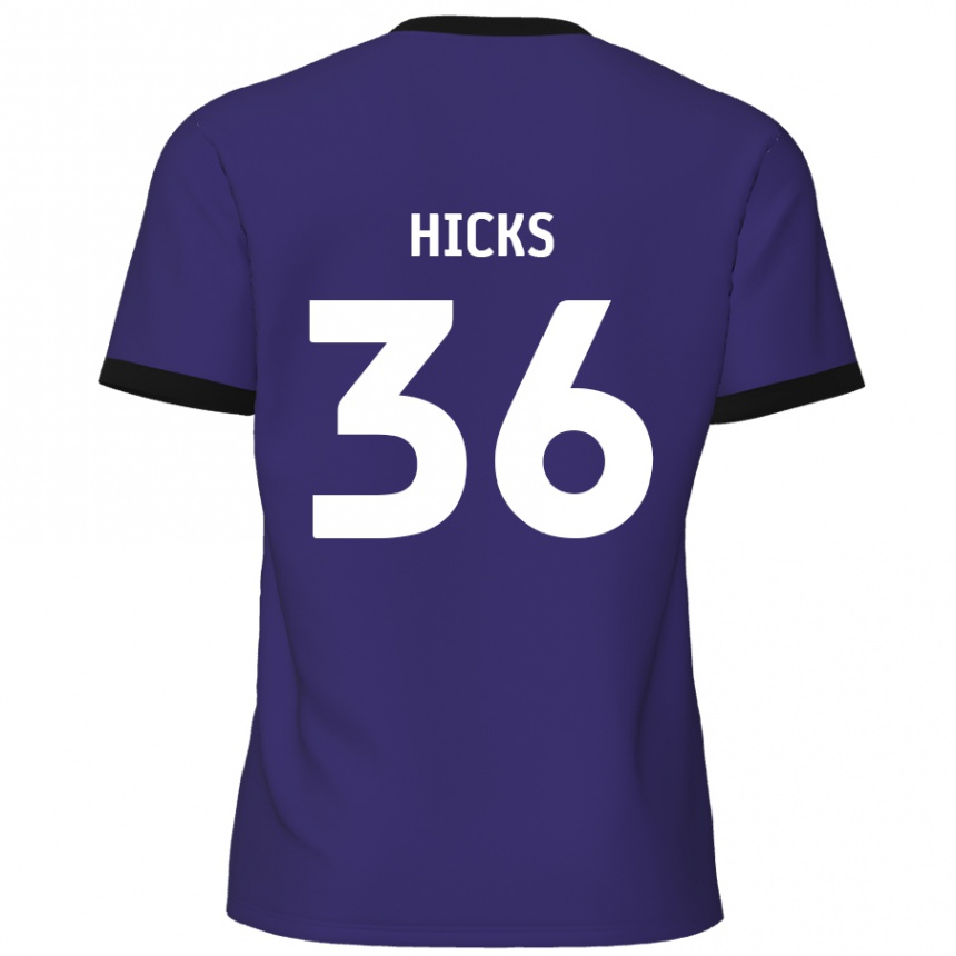 Enfant Football Maillot David Hicks #36 Violet Tenues Extérieur 2024/25