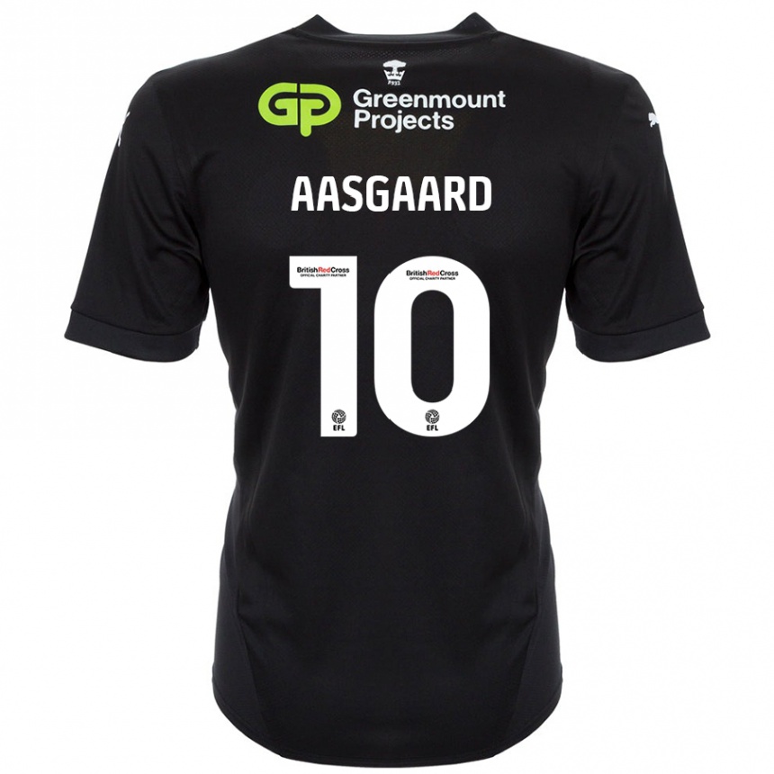 Enfant Football Maillot Thelo Aasgaard #10 Noir Tenues Extérieur 2024/25