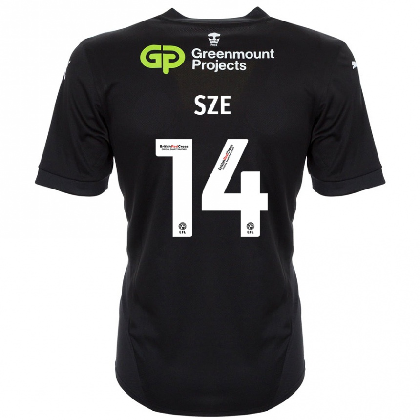 Enfant Football Maillot Chris Sze #14 Noir Tenues Extérieur 2024/25