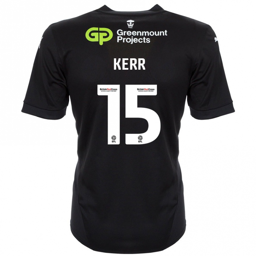 Enfant Football Maillot Jason Kerr #15 Noir Tenues Extérieur 2024/25