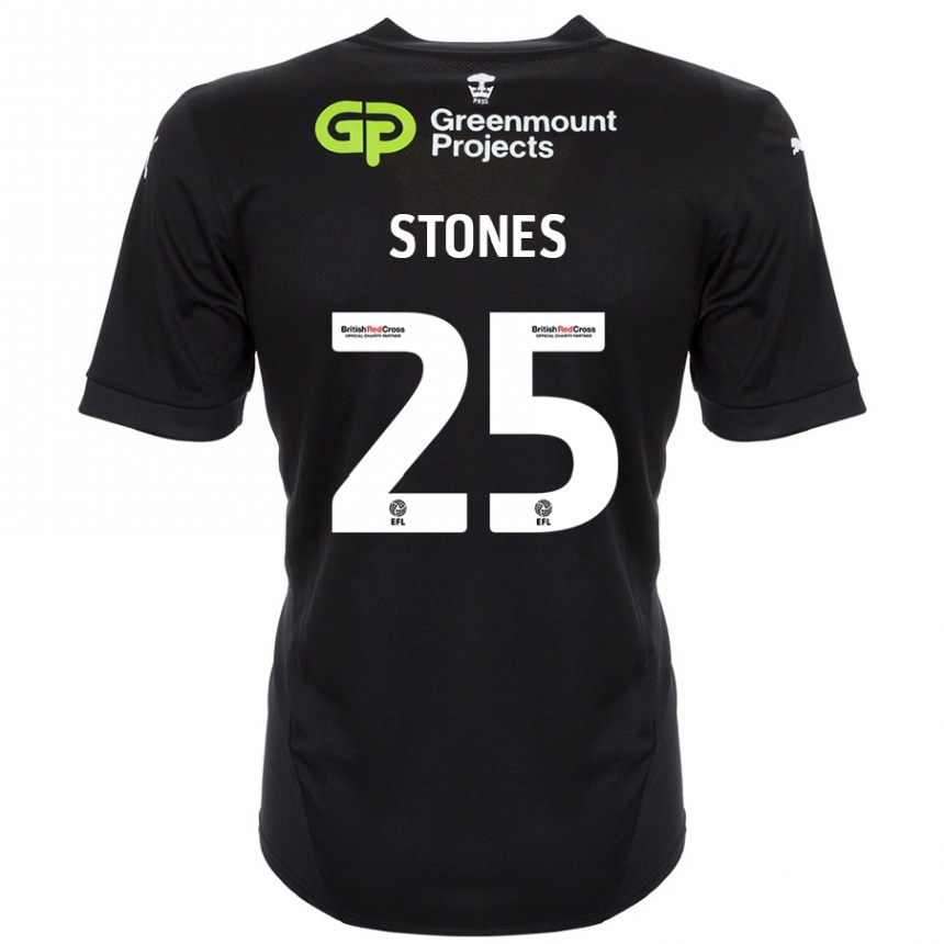 Enfant Football Maillot Josh Stones #25 Noir Tenues Extérieur 2024/25