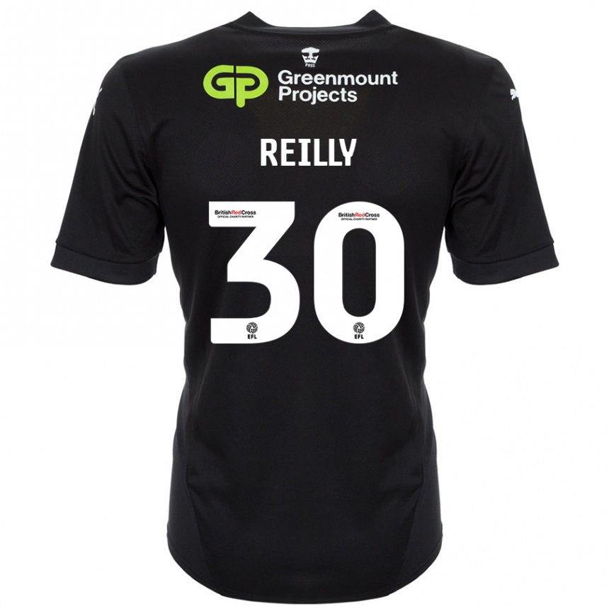 Enfant Football Maillot Jack Reilly #30 Noir Tenues Extérieur 2024/25