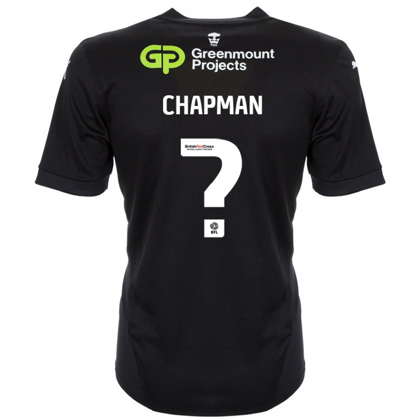 Enfant Football Maillot Llyton Chapman #0 Noir Tenues Extérieur 2024/25