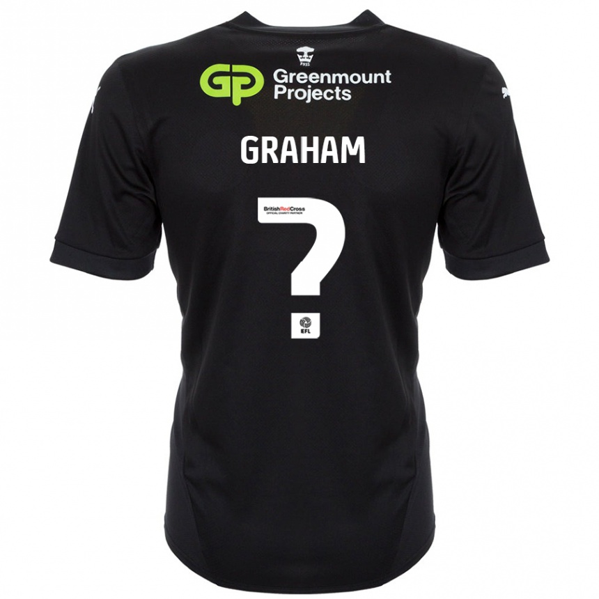 Enfant Football Maillot Leo Graham #0 Noir Tenues Extérieur 2024/25