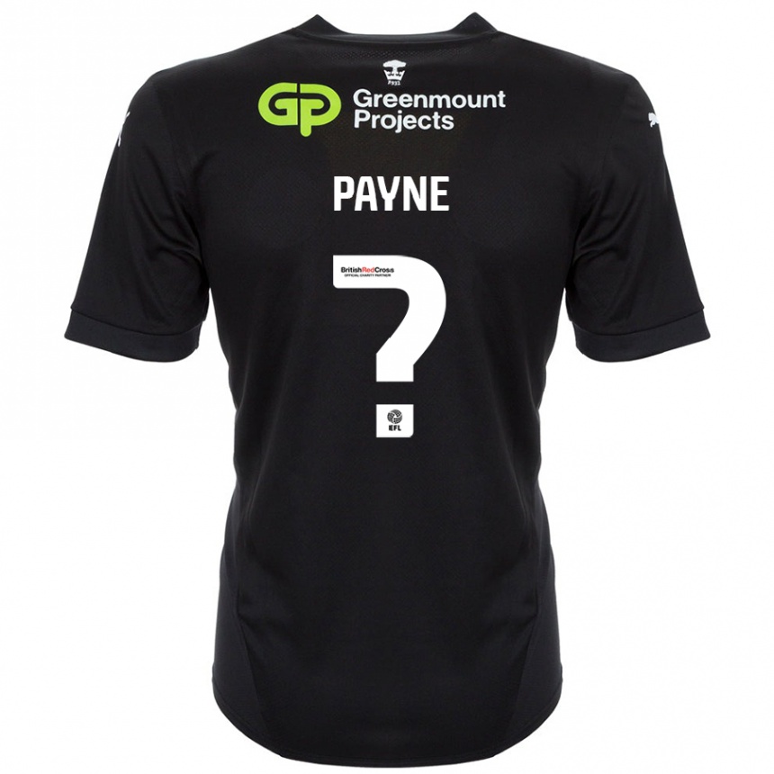 Enfant Football Maillot Kai Payne #0 Noir Tenues Extérieur 2024/25