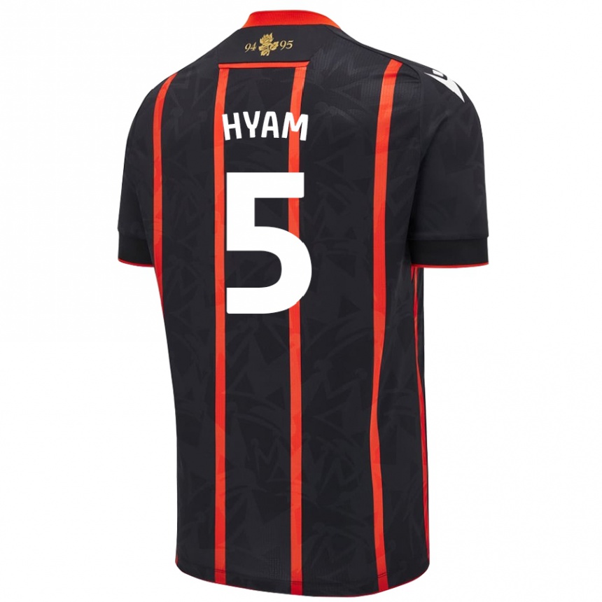 Enfant Football Maillot Dominic Hyam #5 Noir Rouge Tenues Extérieur 2024/25