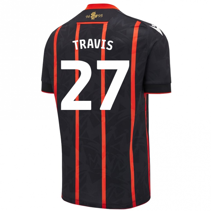 Enfant Football Maillot Lewis Travis #27 Noir Rouge Tenues Extérieur 2024/25