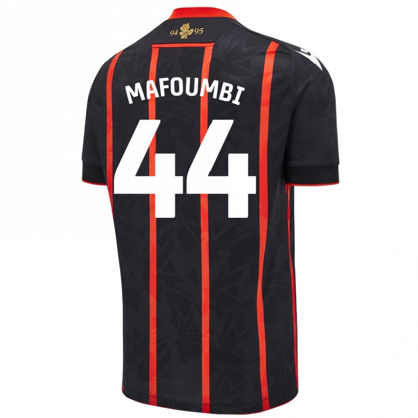 Enfant Football Maillot Exaucé Mafoumbi #44 Noir Rouge Tenues Extérieur 2024/25