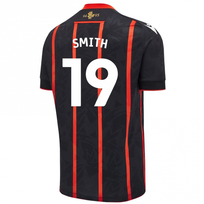 Enfant Football Maillot Evie Smith #19 Noir Rouge Tenues Extérieur 2024/25