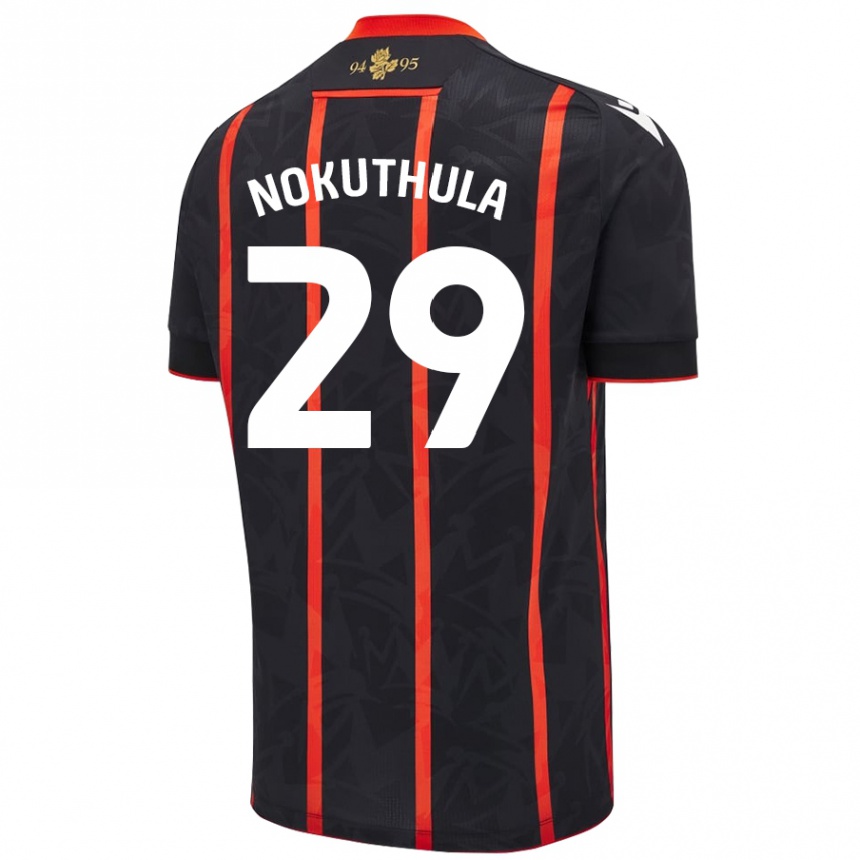 Enfant Football Maillot Faith Nokuthula #29 Noir Rouge Tenues Extérieur 2024/25