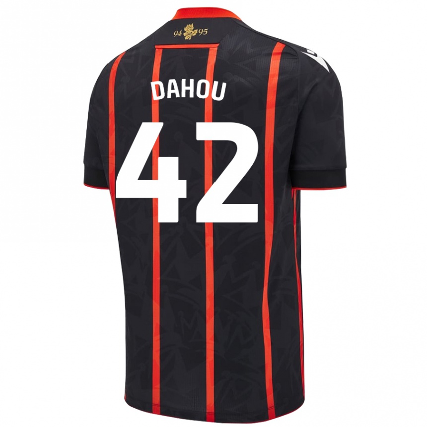 Enfant Football Maillot Jemima Dahou #42 Noir Rouge Tenues Extérieur 2024/25