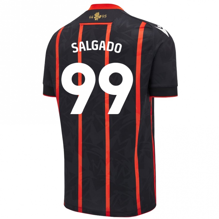 Enfant Football Maillot Shanell Salgado #99 Noir Rouge Tenues Extérieur 2024/25