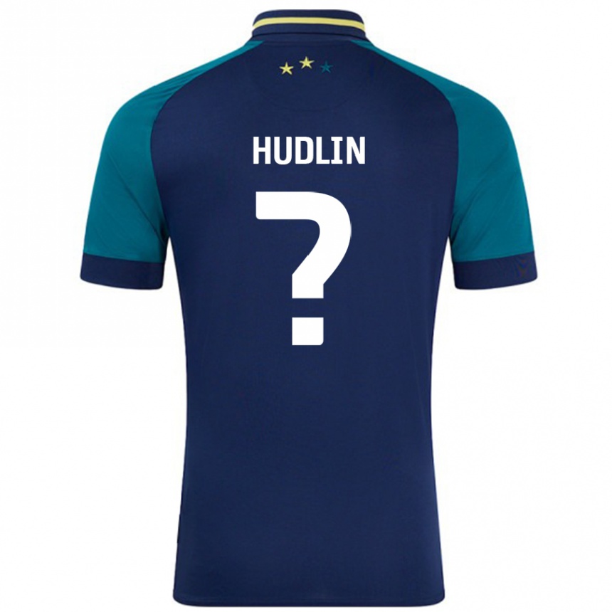 Enfant Football Maillot Kyle Hudlin #0 Marine Vert Foncé Tenues Extérieur 2024/25