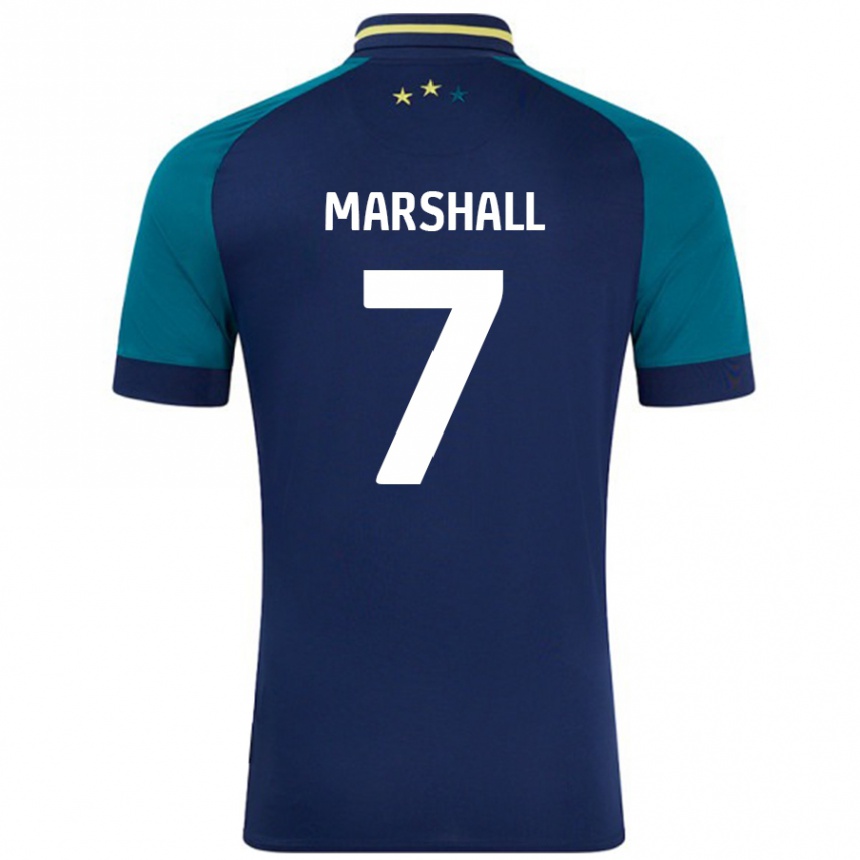 Enfant Football Maillot Callum Marshall #7 Marine Vert Foncé Tenues Extérieur 2024/25