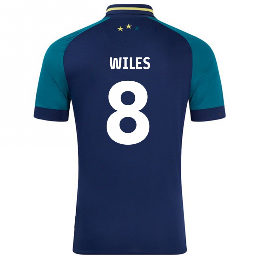 Enfant Football Maillot Ben Wiles #8 Marine Vert Foncé Tenues Extérieur 2024/25