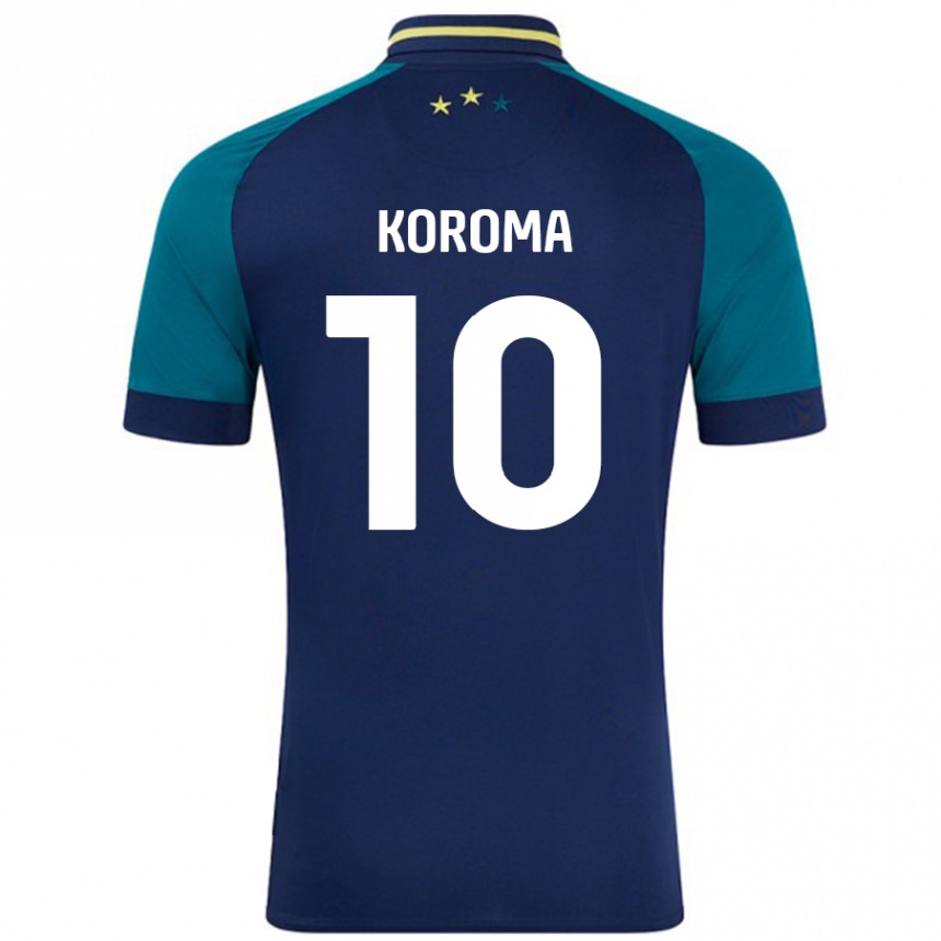 Enfant Football Maillot Josh Koroma #10 Marine Vert Foncé Tenues Extérieur 2024/25