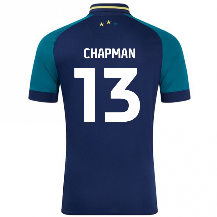 Enfant Football Maillot Jacob Chapman #13 Marine Vert Foncé Tenues Extérieur 2024/25