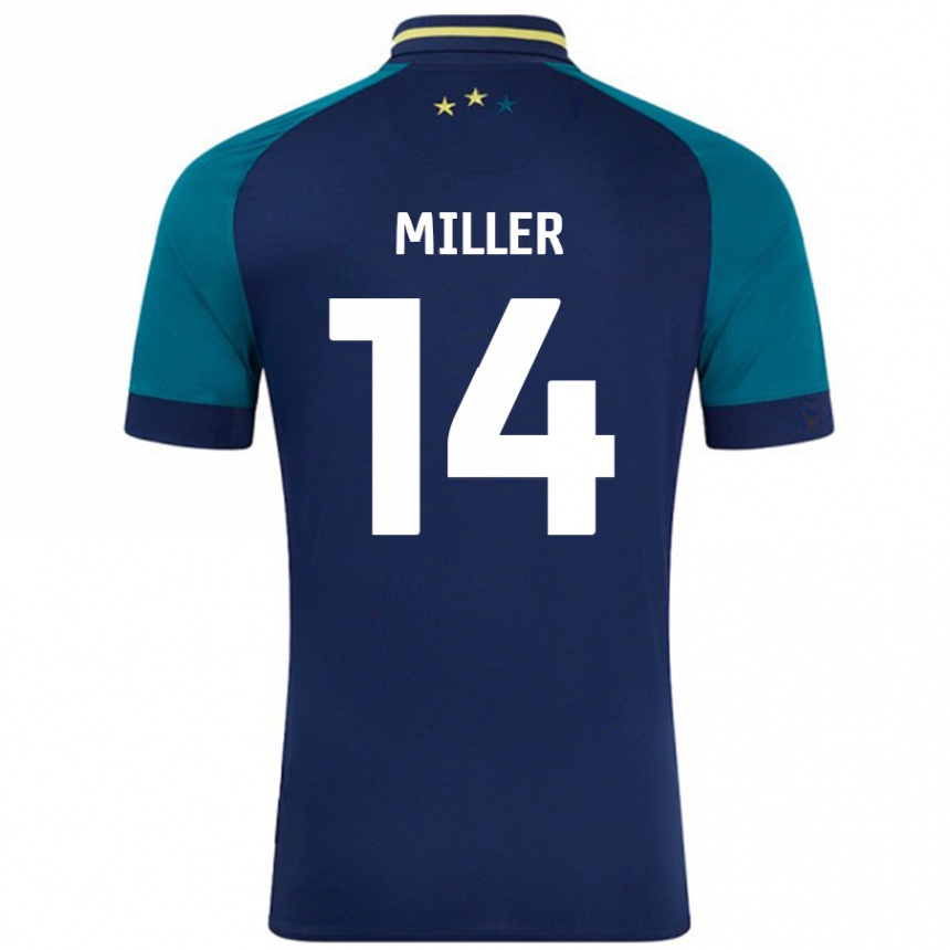 Enfant Football Maillot Mickel Miller #14 Marine Vert Foncé Tenues Extérieur 2024/25