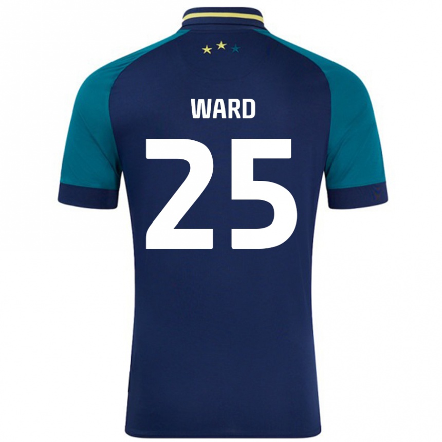 Enfant Football Maillot Danny Ward #25 Marine Vert Foncé Tenues Extérieur 2024/25