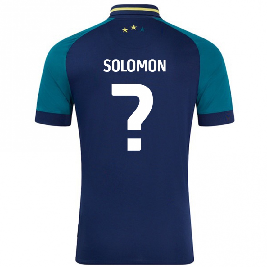 Enfant Football Maillot Eko Solomon #0 Marine Vert Foncé Tenues Extérieur 2024/25