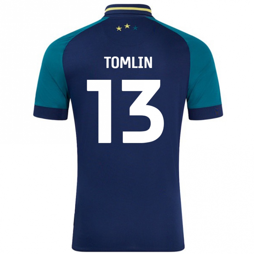 Enfant Football Maillot Phoebe Tomlin #13 Marine Vert Foncé Tenues Extérieur 2024/25