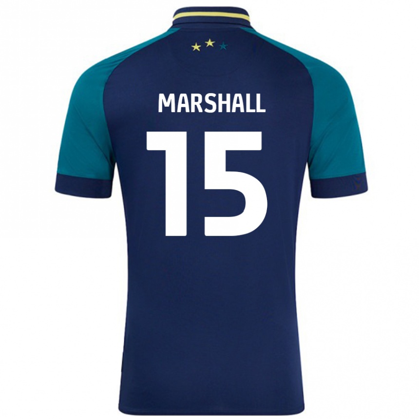 Enfant Football Maillot Georgia Marshall #15 Marine Vert Foncé Tenues Extérieur 2024/25