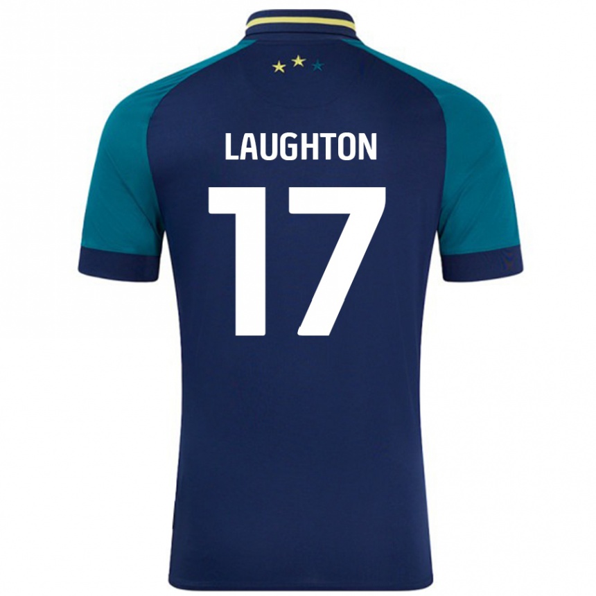 Enfant Football Maillot Zoe Laughton #17 Marine Vert Foncé Tenues Extérieur 2024/25