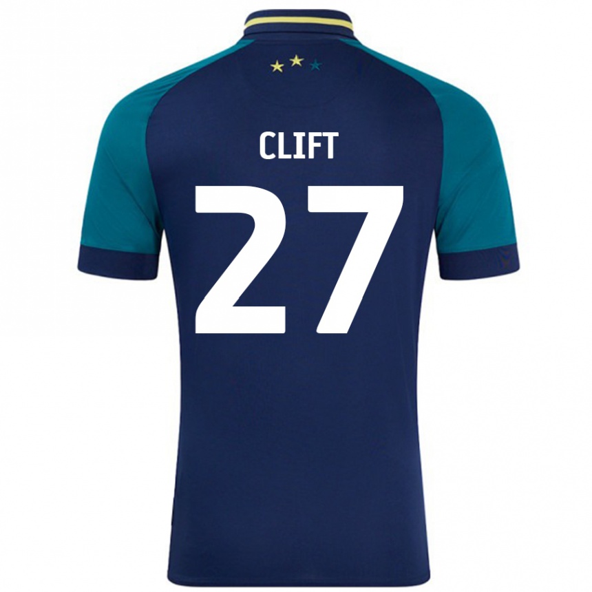 Enfant Football Maillot Cassidy Clift #27 Marine Vert Foncé Tenues Extérieur 2024/25