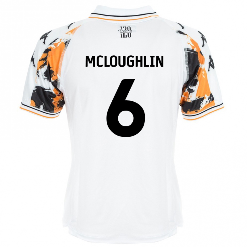 Enfant Football Maillot Sean Mcloughlin #6 Blanc Tenues Extérieur 2024/25