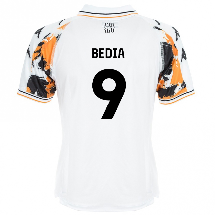 Enfant Football Maillot Chris Bedia #9 Blanc Tenues Extérieur 2024/25