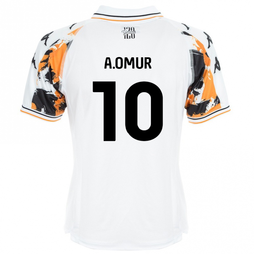 Enfant Football Maillot Abdülkadir Ömür #10 Blanc Tenues Extérieur 2024/25