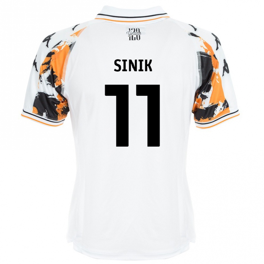 Enfant Football Maillot Doğukan Sinik #11 Blanc Tenues Extérieur 2024/25