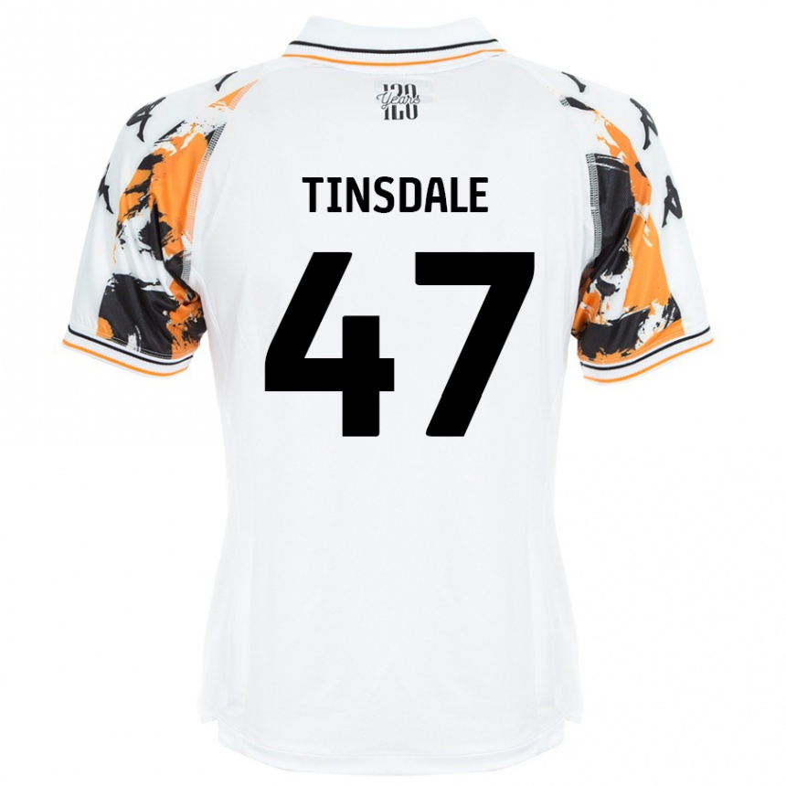 Enfant Football Maillot Nathan Tinsdale #47 Blanc Tenues Extérieur 2024/25