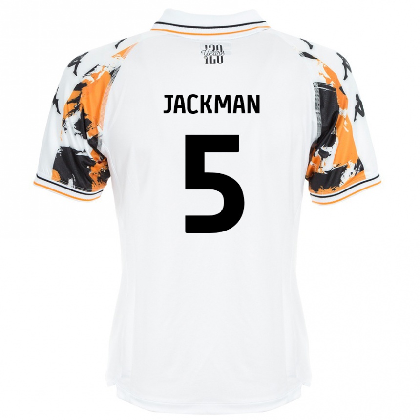 Enfant Football Maillot Ellice Jackman #5 Blanc Tenues Extérieur 2024/25