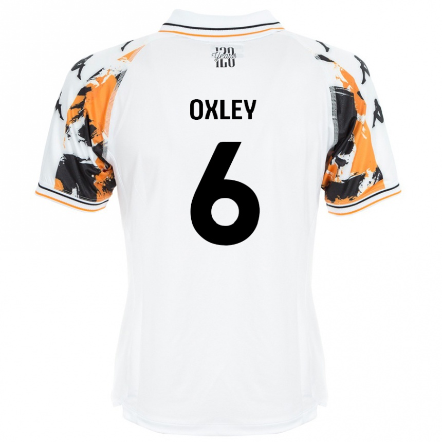 Enfant Football Maillot Tilly Oxley #6 Blanc Tenues Extérieur 2024/25