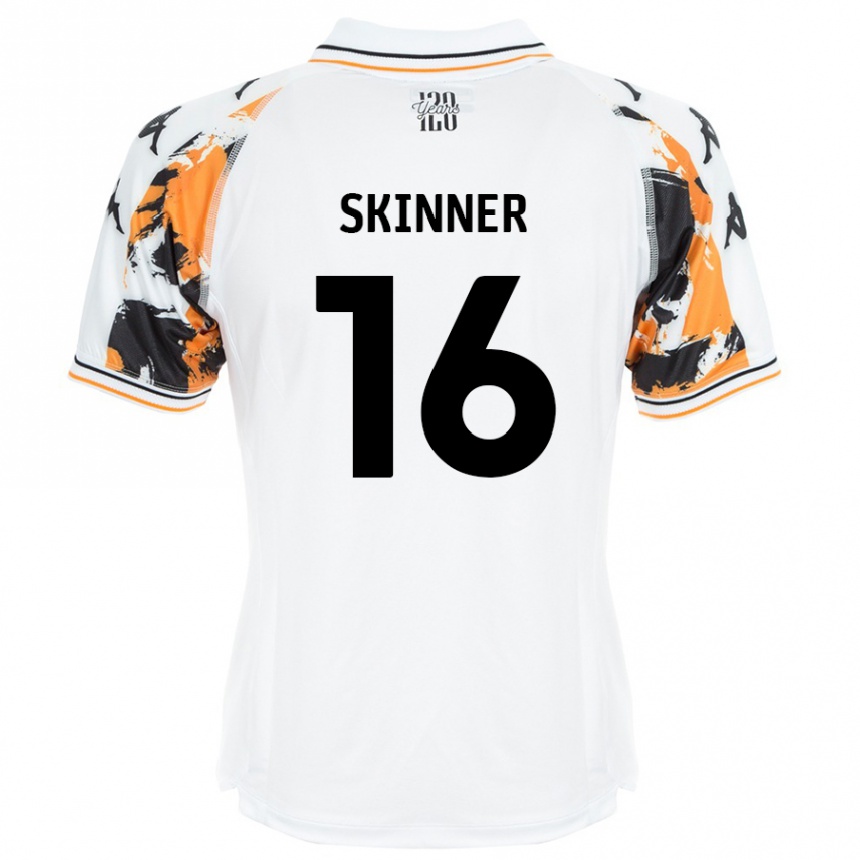 Enfant Football Maillot Harley Skinner #16 Blanc Tenues Extérieur 2024/25