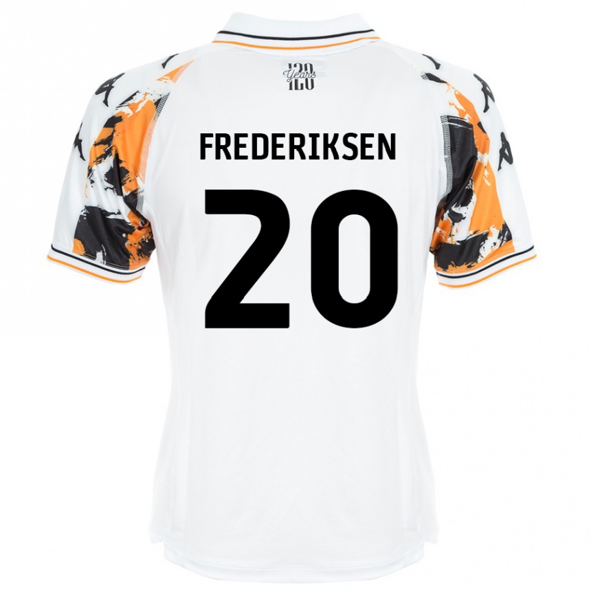 Enfant Football Maillot Abbey Frederiksen #20 Blanc Tenues Extérieur 2024/25