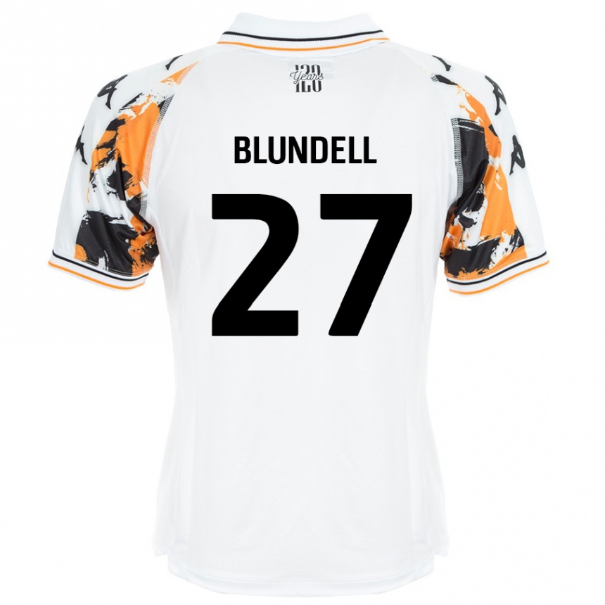 Enfant Football Maillot Maddie Blundell #27 Blanc Tenues Extérieur 2024/25