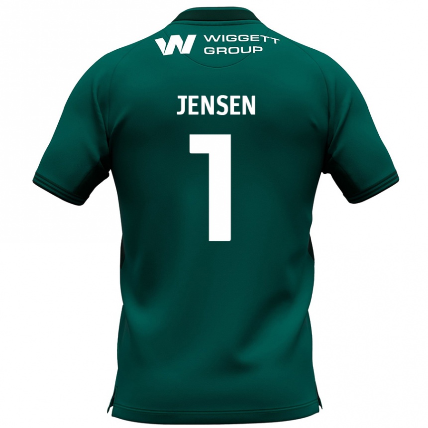 Enfant Football Maillot Lukas Jensen #1 Vert Tenues Extérieur 2024/25