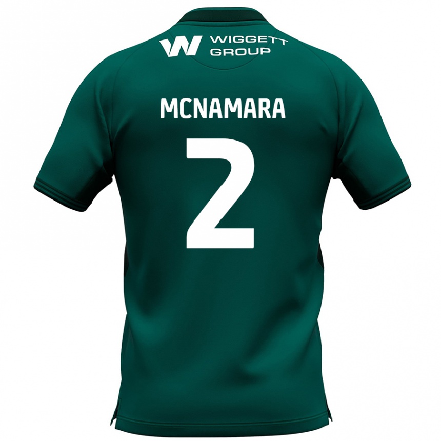 Enfant Football Maillot Danny Mcnamara #2 Vert Tenues Extérieur 2024/25