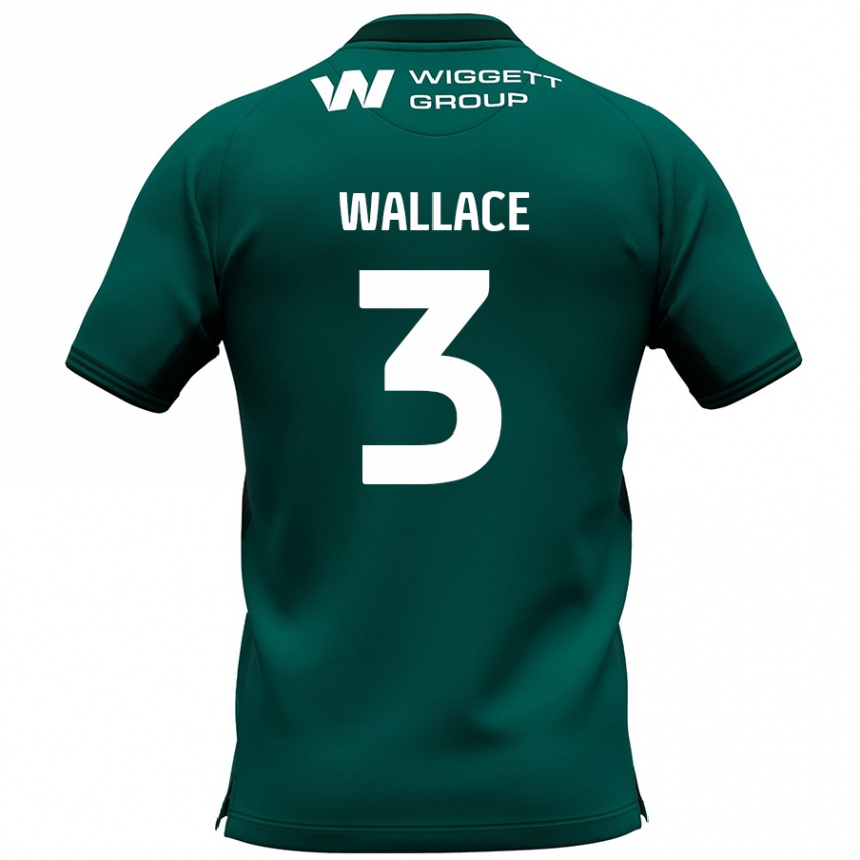 Enfant Football Maillot Murray Wallace #3 Vert Tenues Extérieur 2024/25