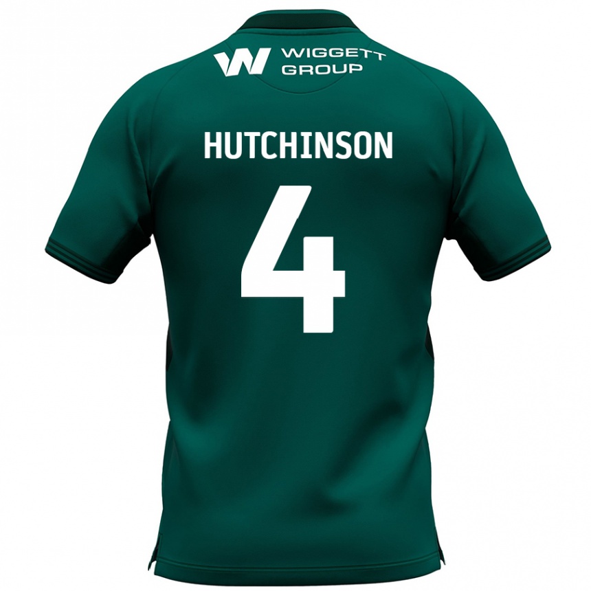 Enfant Football Maillot Shaun Hutchinson #4 Vert Tenues Extérieur 2024/25