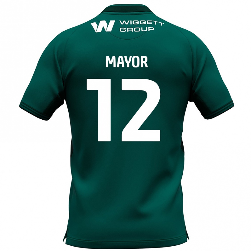 Enfant Football Maillot Adam Mayor #12 Vert Tenues Extérieur 2024/25