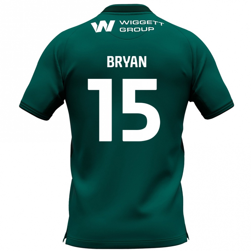 Enfant Football Maillot Joe Bryan #15 Vert Tenues Extérieur 2024/25