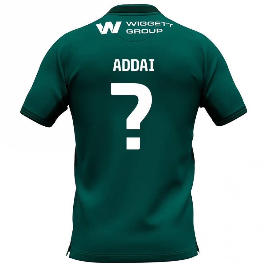 Enfant Football Maillot Dillon Addai #0 Vert Tenues Extérieur 2024/25