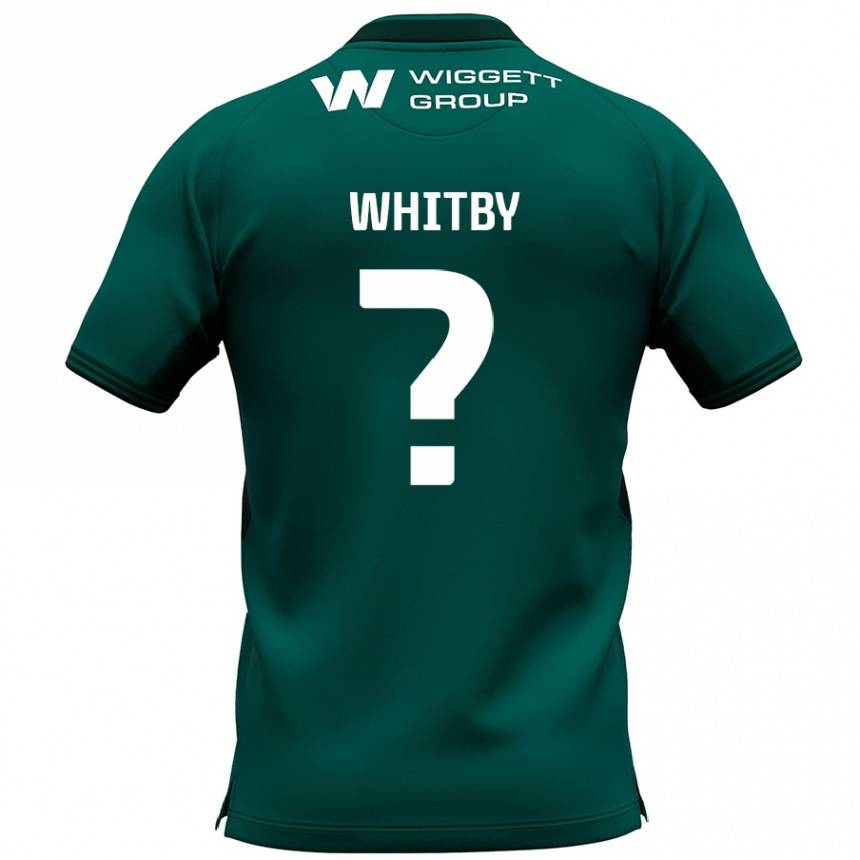 Enfant Football Maillot Oliver Whitby #0 Vert Tenues Extérieur 2024/25